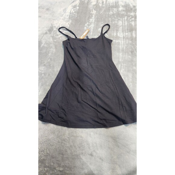 NWT Skims Small Graphite Black Smooth Lounge Skimpy Strap Mini Dress - Picture 1 of 7